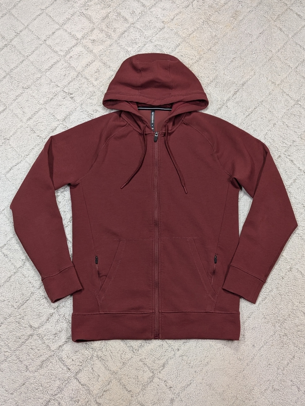 Ten Thousand Jacket Mens S Red Maroon Midweight Tech Hoodie Full Zip Athletic